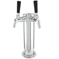 Double, 3" Column, Stainless Steel, Perlick Faucet