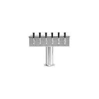 "T" Tower, 8-Faucet, 3" Column, Stainless Steel, Air Cooled